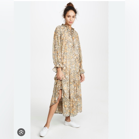 FREE PEOPLE Feeling Groovy floral boho maxi dress, size M - Picture 2 of 10